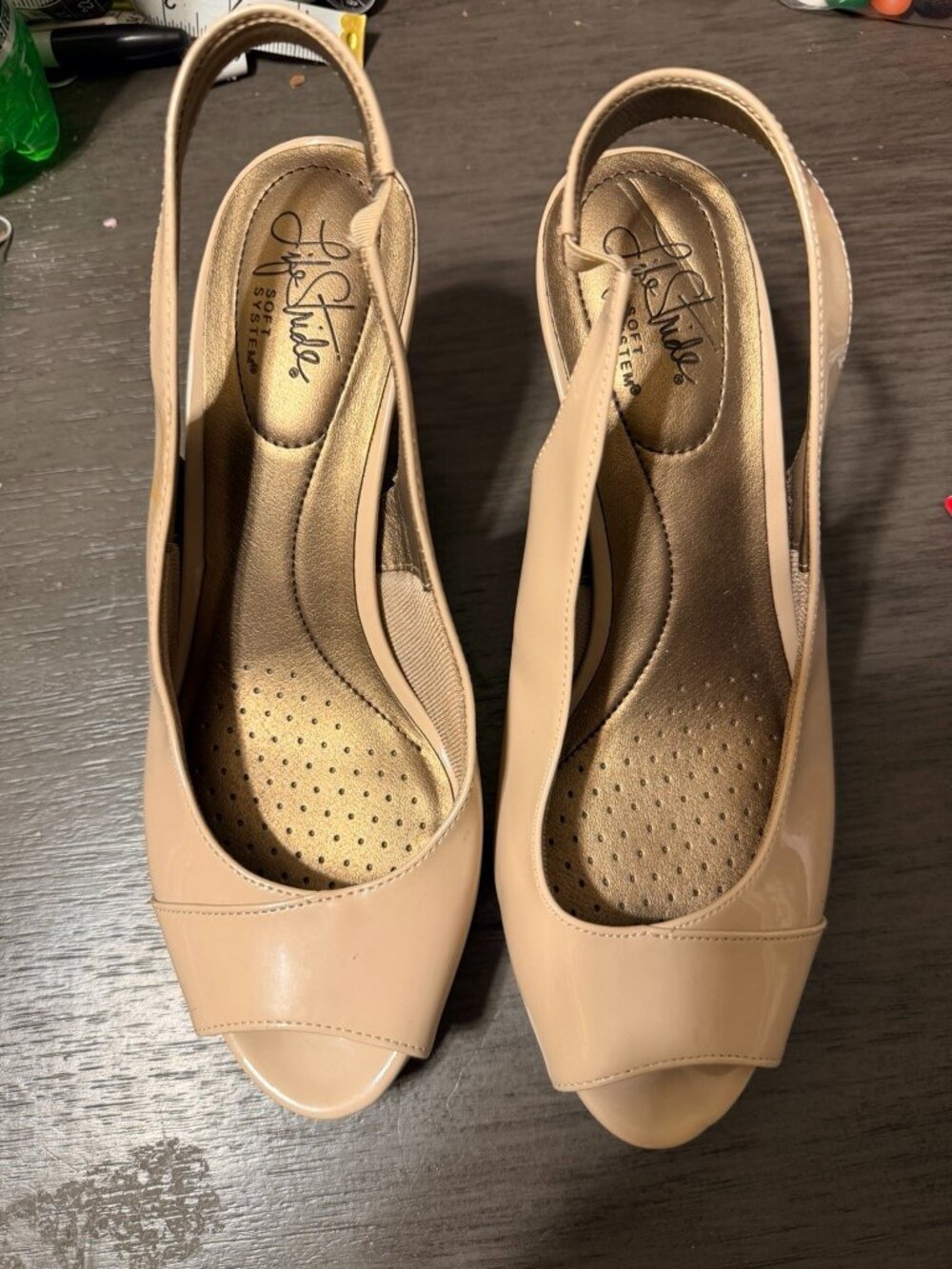 Life Stride Soft System Women's Slingback Heel Shoes Open Toe